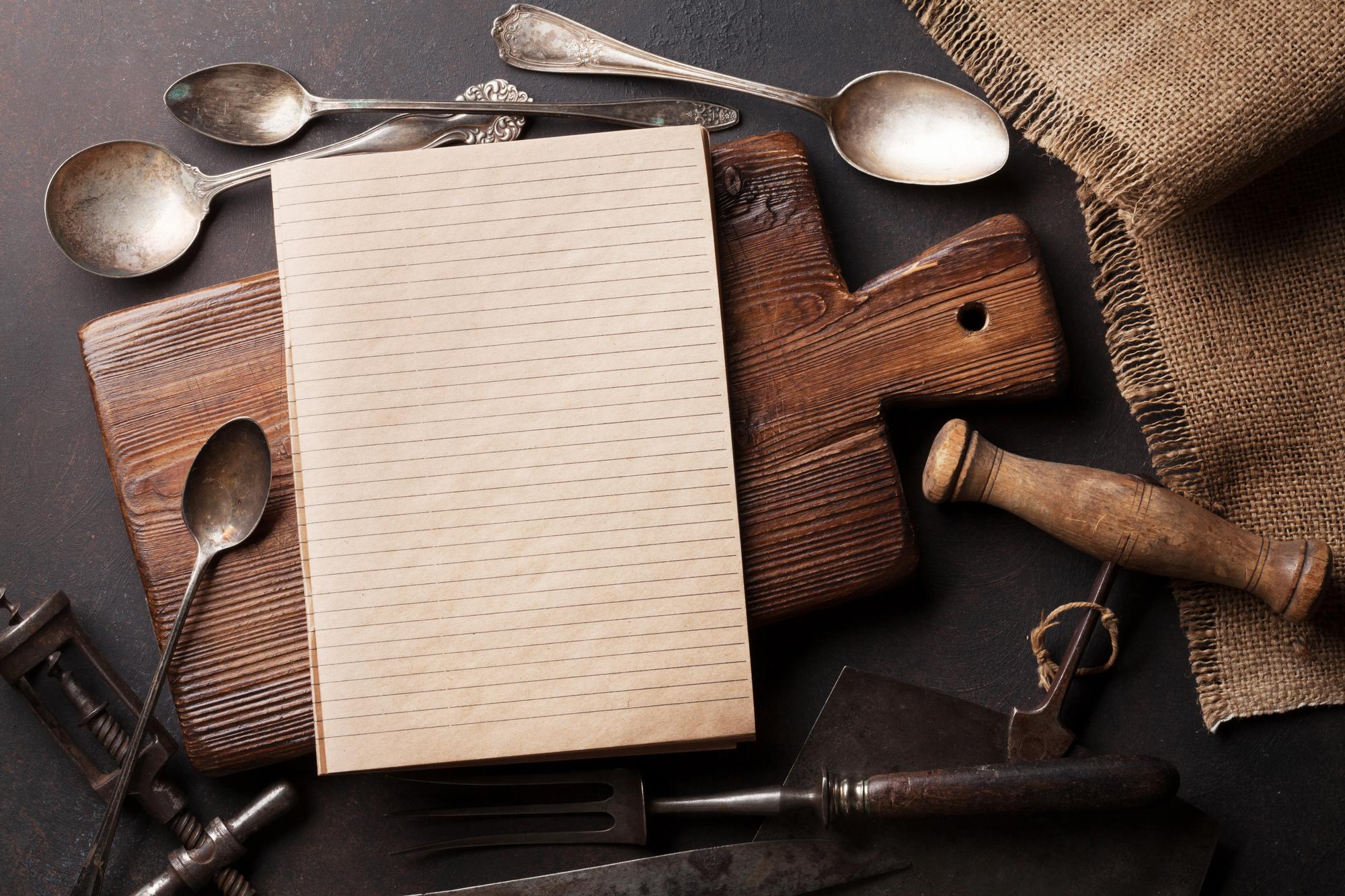 Sample menu layout and costing sheet